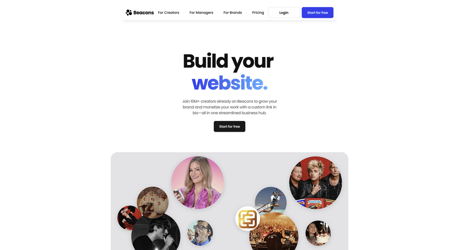 beacons landing page